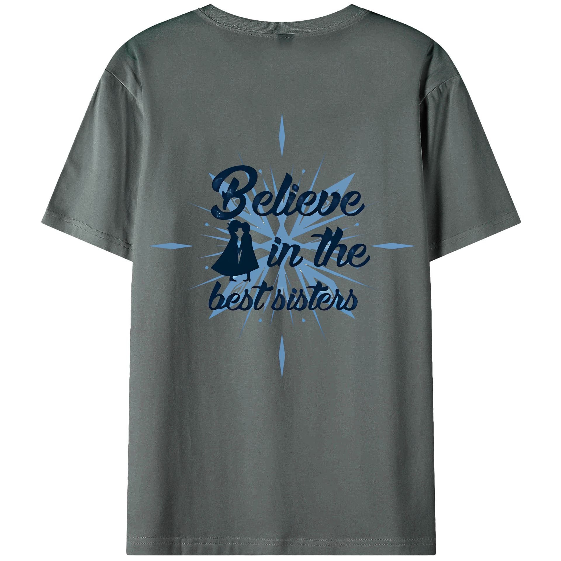 （画像用） アナと雪の女王 アンナ エルサ Frozen Anna Elsa 綿100％ メンズ半袖Tシャツ（バックプリント） 通気性